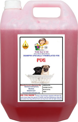 swacch Pug Dog Shampoo + Spike Ring Chew Toy Combo Pack Conditioning (Jasmine) Dog Shampoo(5 L)