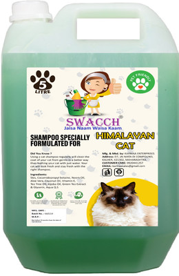 swacch Himalayan Cat Shampoo I Smooth & Shine I Fresh Fragrance I Conditioning Neem Alovera Cat Shampoo(5 L)
