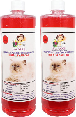 swacch Himalayan Cat Shampoo + Bath Brush with Adjustable Straps Conditioning Jasmine Cat Shampoo(2 L)