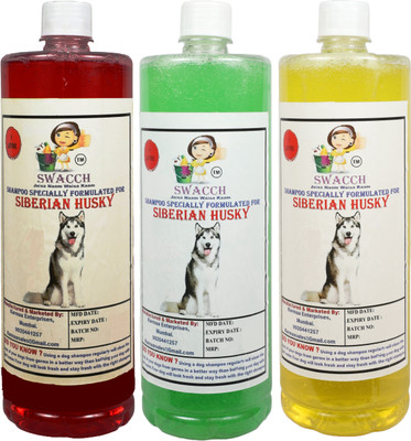 swacch Siberian Husky Conditioning Strawberry , Neem Alovera & Lemon Dog Shampoo(3000 L)