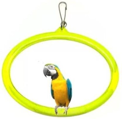 anky Anky Plastic Bird Hanging Rings Swing Oval Bird Toy (Pack of 3) Plastic Chew Toy For Bird