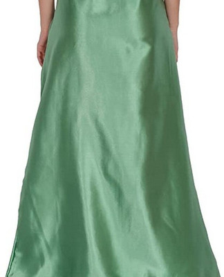 KAVYA DESIGNERS Mehndi Pure Satin Petticoat Pure Silk, Pure Satin Petticoat(Free)