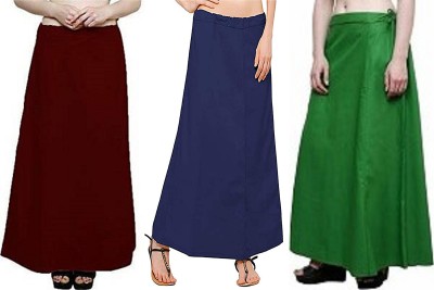 MAROON-GERMAN BLUE-GREEN Pure Cotton Petticoat(Medium)