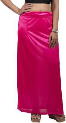 FIRSTSAARI Pink Satin Pure Silk, Pure Satin Petticoat(Free)