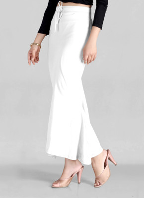 LEGANCY FASHION FISH CUT WHITE M 2 Lycra Blend Petticoat(M)