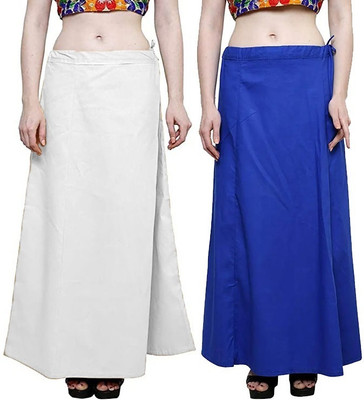 ANANT CREATION White::Blue Pure Cotton Petticoat(7XL)