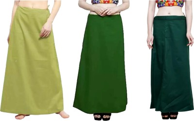 First Trend Fashions Women saree inskirt ilaichi Green Mugiya Combo Pack3 Waist46 ladies underskirt Pure Cotton Petticoat(XXL)