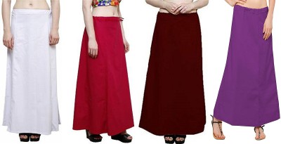 WHITE-RANI-MAROON-VIOLET Pure Cotton Petticoat(Medium)