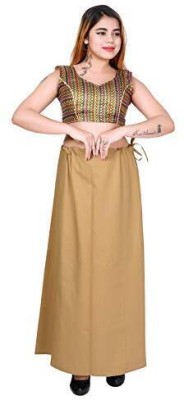 SR Esharwal S-GOLDEN-1 Cotton Blend Petticoat(Free)