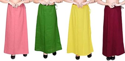 ANANT CREATION POPLINE COTTON PETTICOAT, PINK, GREEN, YELLOW, MEHROON, Cotton Blend Petticoat(Free)