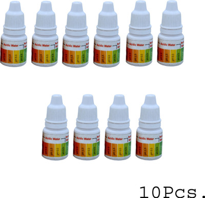 bioway 10 Pcs PH TESTING LIQUID SOLUTION KIT BOTTLE FOR TESTING WATER PH Ph Test Strip(4 - 11)