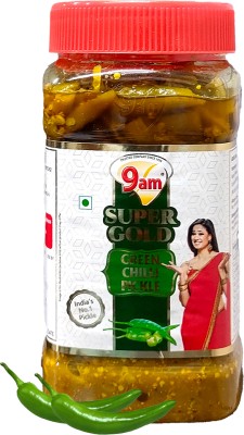 9am Super Gold Green Chilli Pickle(450 g)