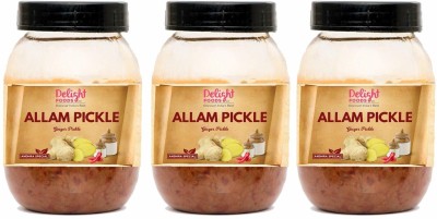 Delight Foods Special Andhra Pickles 750g (250g x 3) - (Allam (Ginger)) Ginger Pickle(3 x 250 g)