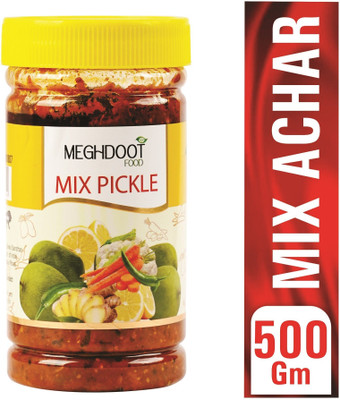 MEGHDOOT Homemade Style Mix Pickle – Spicy & Tangy Indian Achar | Traditional Taste Mixed Pickle(500 g)
