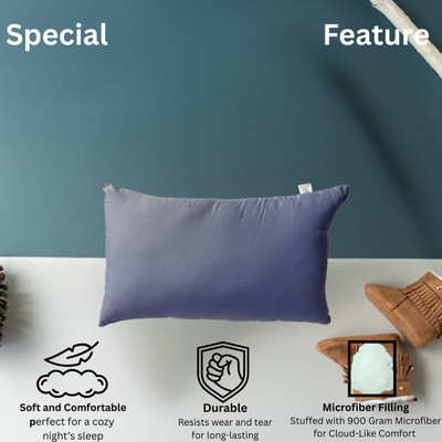 Siroki Microfiber Sleeping Pillow for Home Soft Fluffy 17x27 Inch Caspur Pillow Microfibre Solid Sleeping Pillow Pack of 1(Lavender)