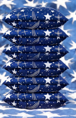 LIPONOS Polyester Fibre Sleeping Pillow Pack of 6 Solid LUXURY(Blue)