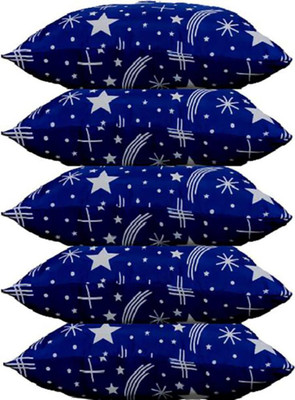 LIPONOS LUXURY Polyester Fibre Abstract Sleeping Pillow Pack of 5(Blue)