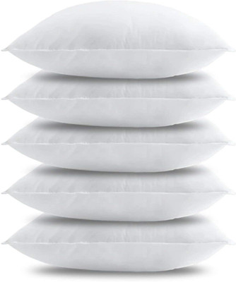 LIPONOS LUXURY Polyester Fibre Solid Sleeping Pillow Pack of 5(White)