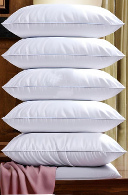 LIPONOS LUXURY Polyester Fibre Abstract Sleeping Pillow Pack of 5(White)