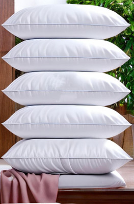 EIRINI Microfibre Sleeping Pillow Pack of 5 Solid LUXURY(White)