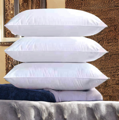EIRINI LUXURY Microfibre Solid Sleeping Pillow Pack of 3(White)
