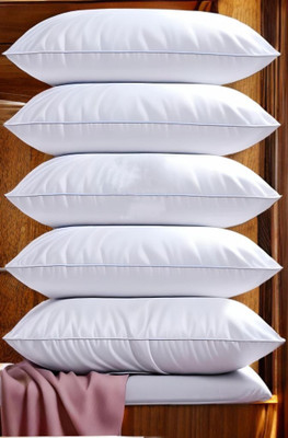 EIRINI Microfibre Sleeping Pillow Pack of 5 Solid LUXURY(White)