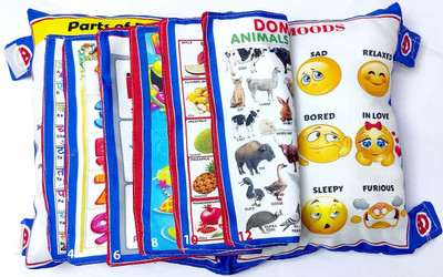 VRINDAENTERPRIS Cotton Alphanumeric Baby Pillow Pack of 1(Blue)