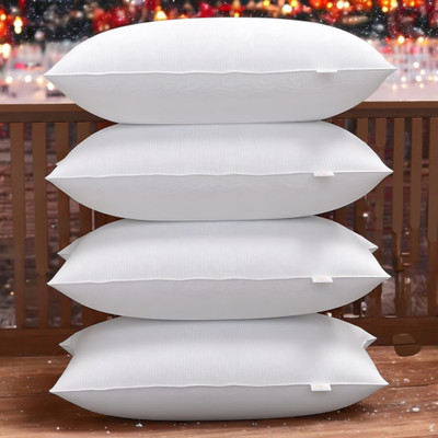 Cozy Palace Microfibre Sleeping Pillow Pack of 4 Solid(White)