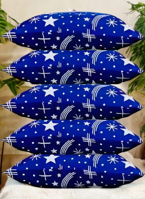 LIPONOS LUXURY Polyester Fibre Solid Sleeping Pillow Pack of 5(Blue)