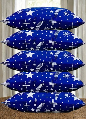 EIRINI LUXURY Polyester Fibre Solid Sleeping Pillow Pack of 5(Blue)