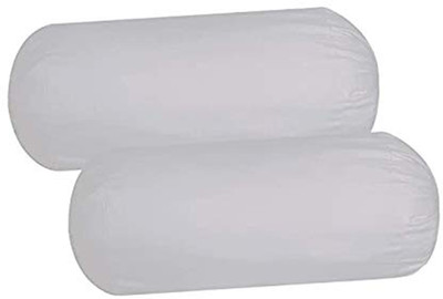 Navi collection Microfibre Bolster Pack of 2 Solid(White)