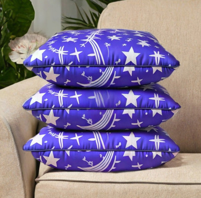 LIPONOS LUXURY Polyester Fibre Abstract Sleeping Pillow Pack of 3(Blue)