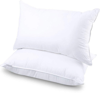 YPOLOIPO LUXURY Polyester Fibre Solid Sleeping Pillow Pack of 2(White)