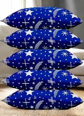 LIPONOS LUXURY Polyester Fibre Solid Sleeping Pillow Pack of 5(Blue)
