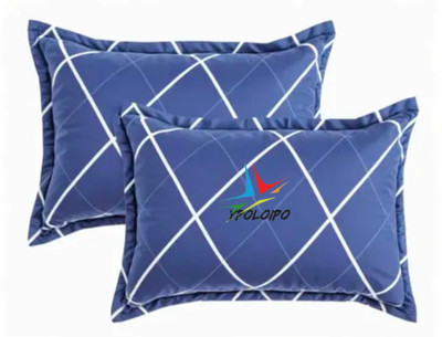 YPOLOIPO LUXURY Polyester Fibre Solid Sleeping Pillow Pack of 2(Blue)