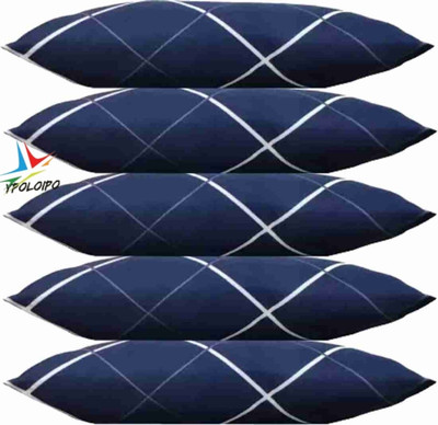 LIPONOS LUXURY Polyester Fibre Solid Sleeping Pillow Pack of 5(Blue)