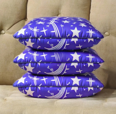 LIPONOS LUXURY Polyester Fibre Abstract Sleeping Pillow Pack of 3(Blue)