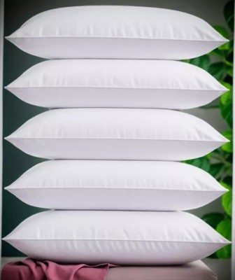 GUNVAR INDIA PRIVATE LIMITED LUXURY Polyester Fibre Solid Sleeping Pillow Pack of 5(White)