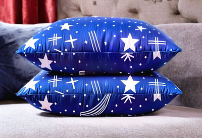 GUNVAR INDIA PRIVATE LIMITED LUXURY Polyester Fibre Abstract Sleeping Pillow Pack of 2(Blue)