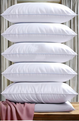GUNVAR INDIA PRIVATE LIMITED LUXURY Polyester Fibre Abstract Sleeping Pillow Pack of 5(White)