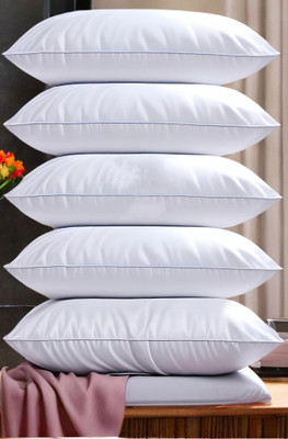 LIPONOS LUXURY Polyester Fibre Abstract Sleeping Pillow Pack of 5(White)
