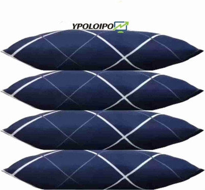 LIPONOS LUXURY Polyester Fibre Solid Sleeping Pillow Pack of 4(Blue)