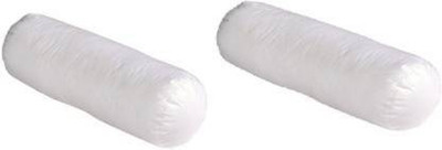 Navi collection Microfibre Bolster Pack of 2 Solid(White)