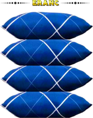 ERANC Polyester Fibre Abstract Sleeping Pillow Pack of 4(Blue)