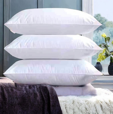 EIRINI Microfibre Sleeping Pillow Pack of 3 Solid LUXURY(White)