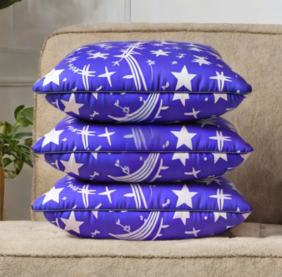 GUNVAR INDIA PRIVATE LIMITED LUXURY Polyester Fibre Abstract Sleeping Pillow Pack of 3(Blue)