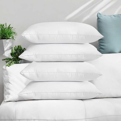 Cozy Palace Microfibre Sleeping Pillow Pack of 4 Solid(White)