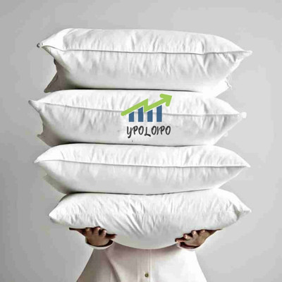 YPOLOIPO LUXURY Polyester Fibre Solid Sleeping Pillow Pack of 4(White)