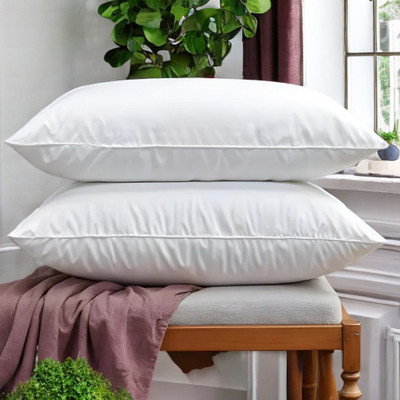 Urmila Creation Microfibre Sleeping Pillow Pack of 2 Solid LUXURY(White)