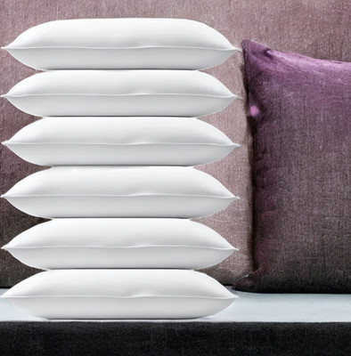 EIRINI Microfibre Sleeping Pillow Pack of 6 Solid LUXURY(White)